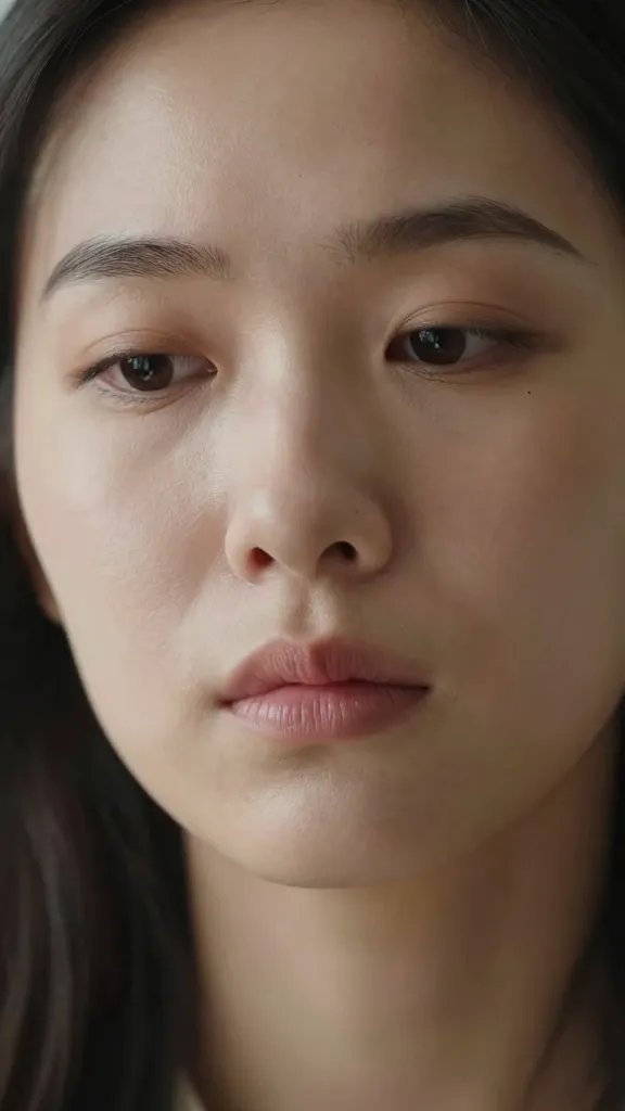 Closeup of a single calm face during a debt discussion moment