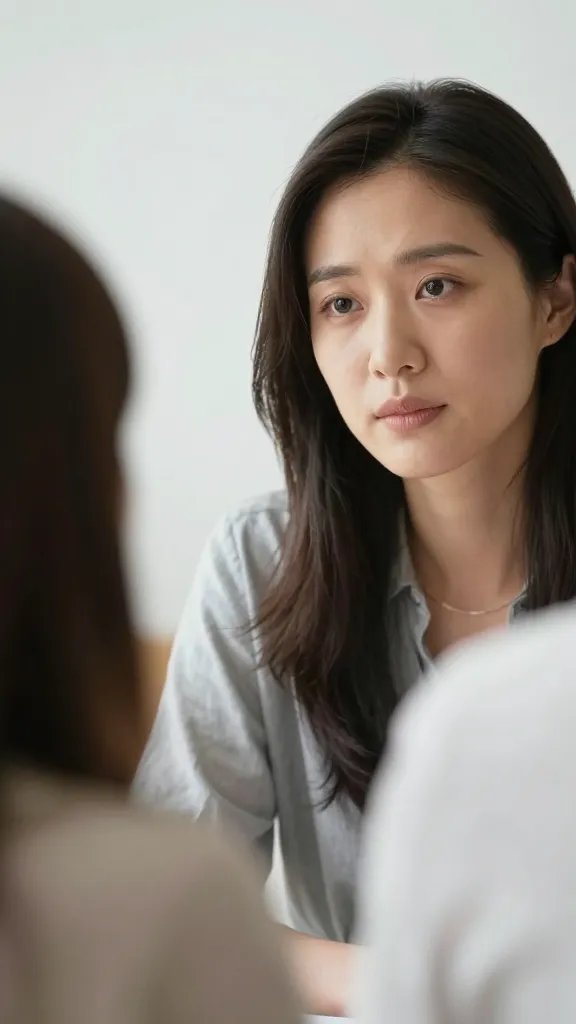 focused portrait of a couple listening together during a discussion