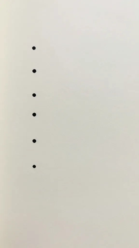 Closeup of a hand-written bullet list on a notebook