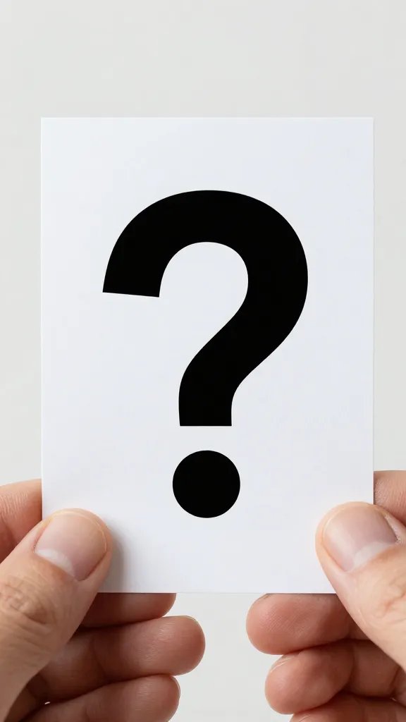 Closeup of one open-ended question card held between two hands