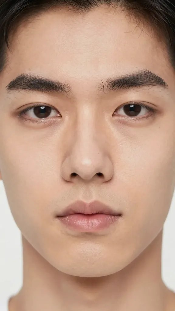 Closeup of a single person’s face with thoughtful hesitant expression