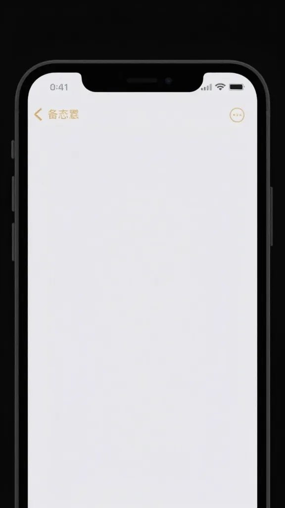 Closeup of a smartphone screen displaying a calm chat interface