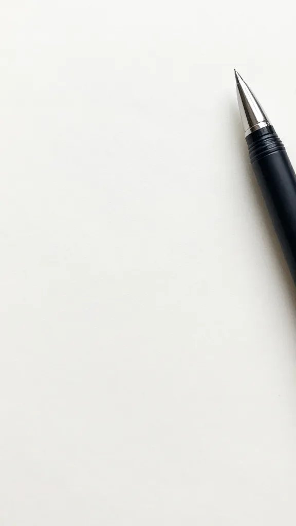 Closeup of a single journal page with a pen and calm handwriting