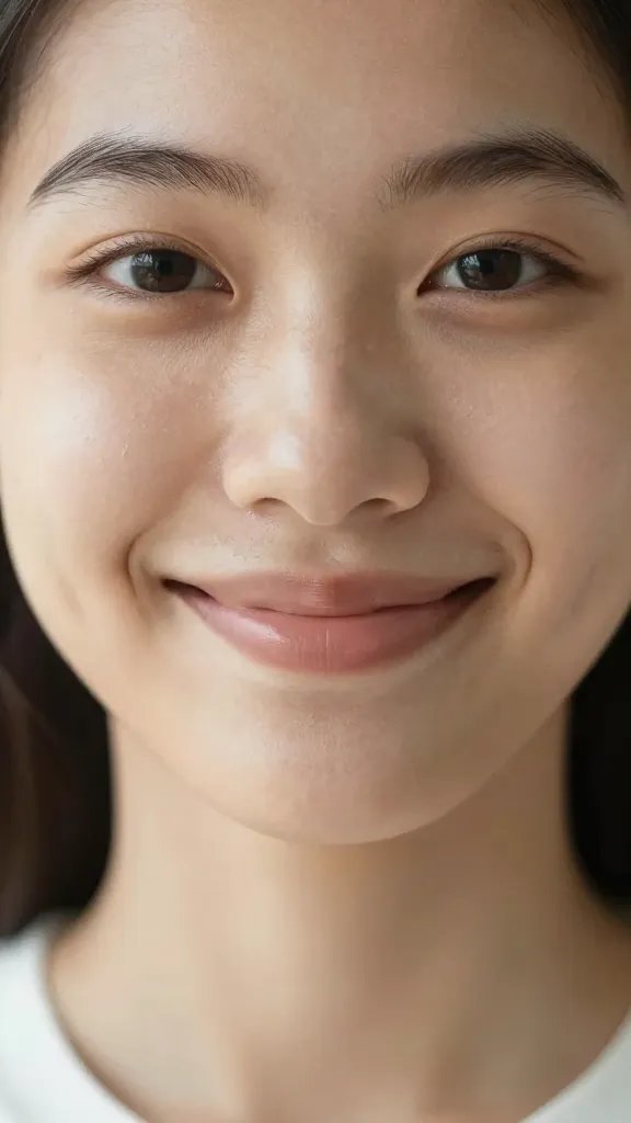 Closeup of a person smiling softly while asking for what they need