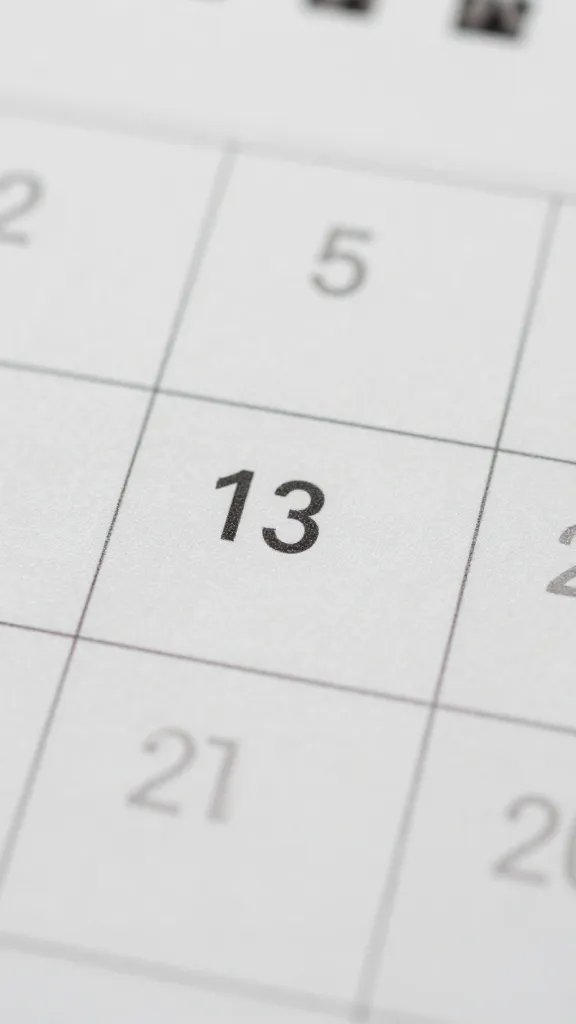 Closeup of a lone calendar page marking a critical dinner date