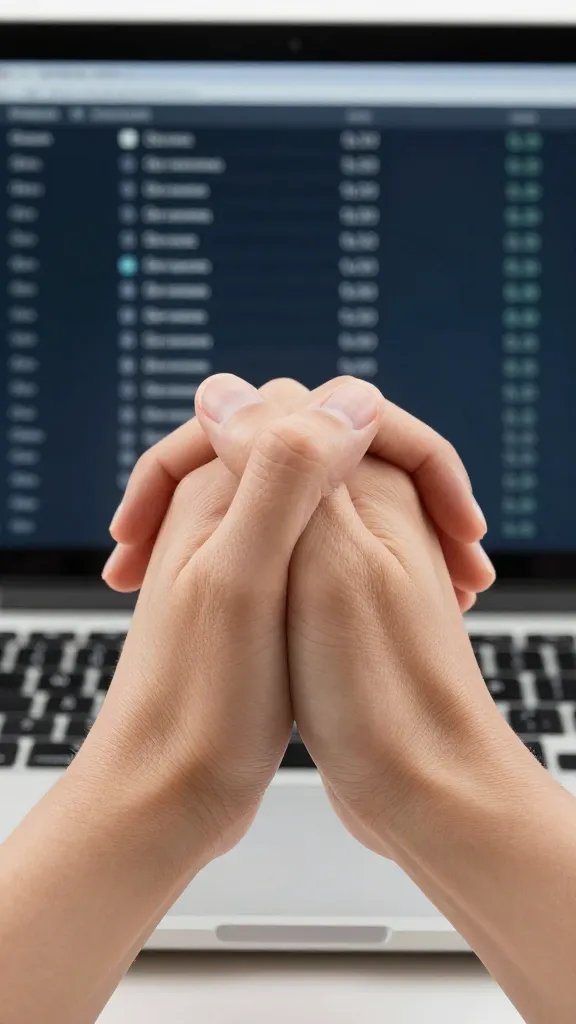closeup of two hands clasped across a shared laptop screen showing time zones