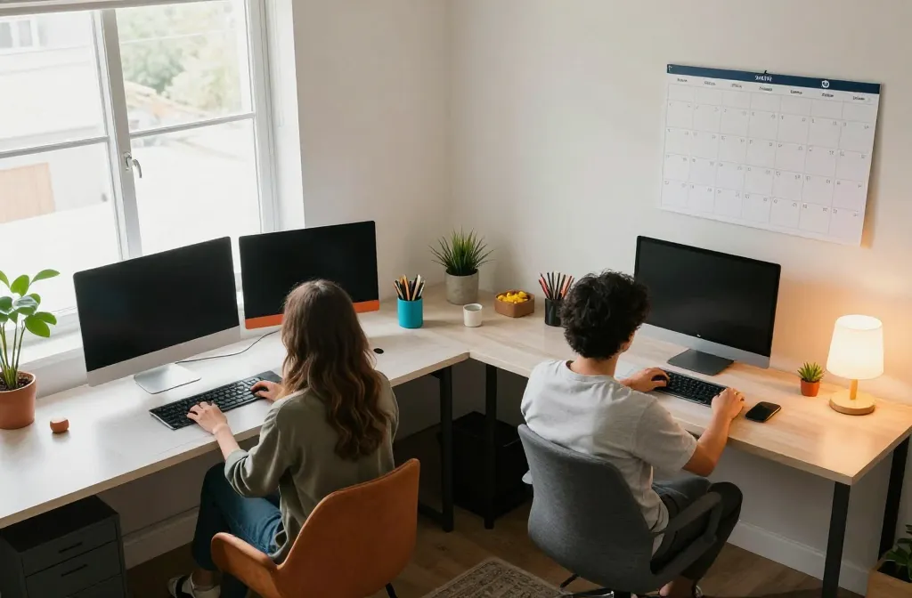 How to Decide Whether to Share a Home Office as a Couple