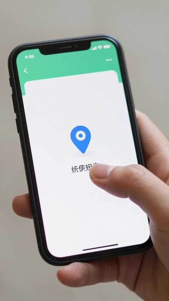 Closeup of a hand tapping a smartphone showing a location-sharing app
