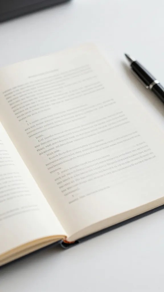 Closeup of an open will and a pen on a clean desk