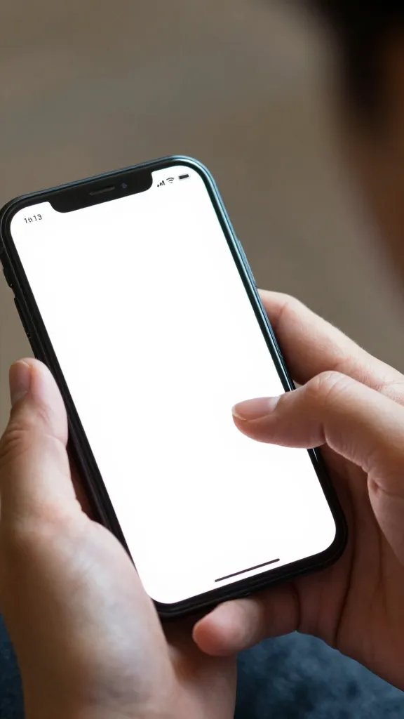 Closeup of a single man’s hands tapping a smartphone displaying a savings app