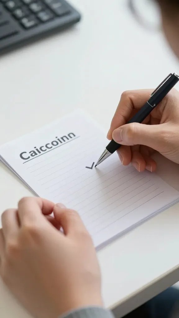 Closeup of a smiling hands-on-check-in note on a desk