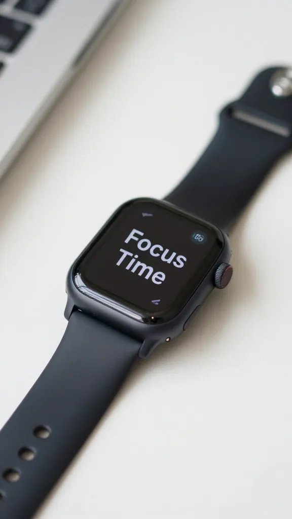 Closeup of a single smart watch displaying 