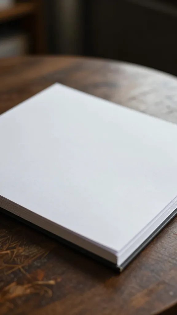 Focused shot of a calm conversation binder on table