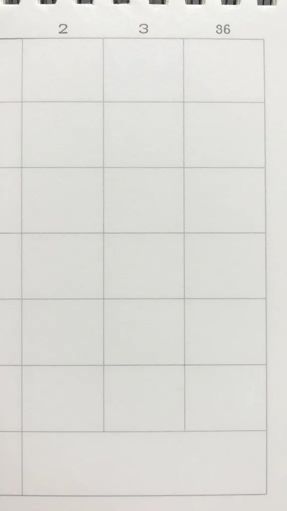 Closeup of a calendar with shared space schedule set