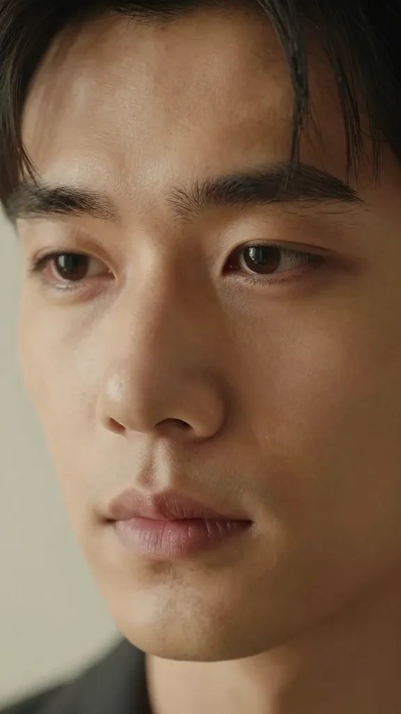 closeup of a man’s thoughtful eyes with soft, warm lighting