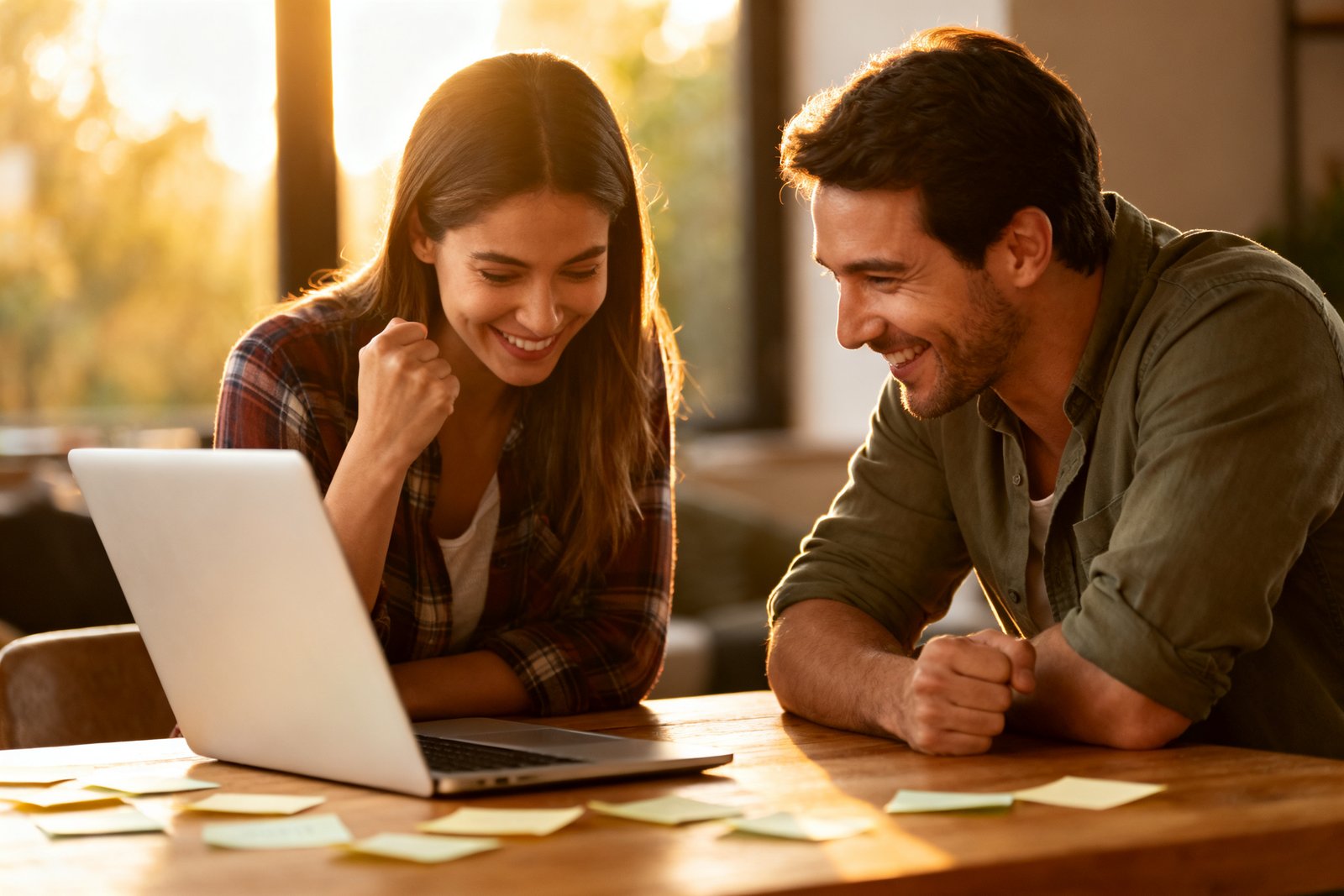 Couple problem-solving together