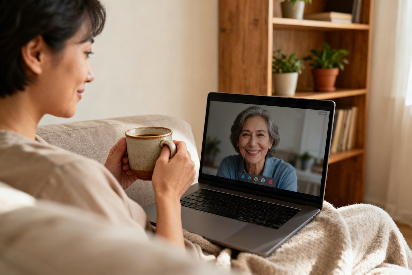 Heartfelt long-distance video call