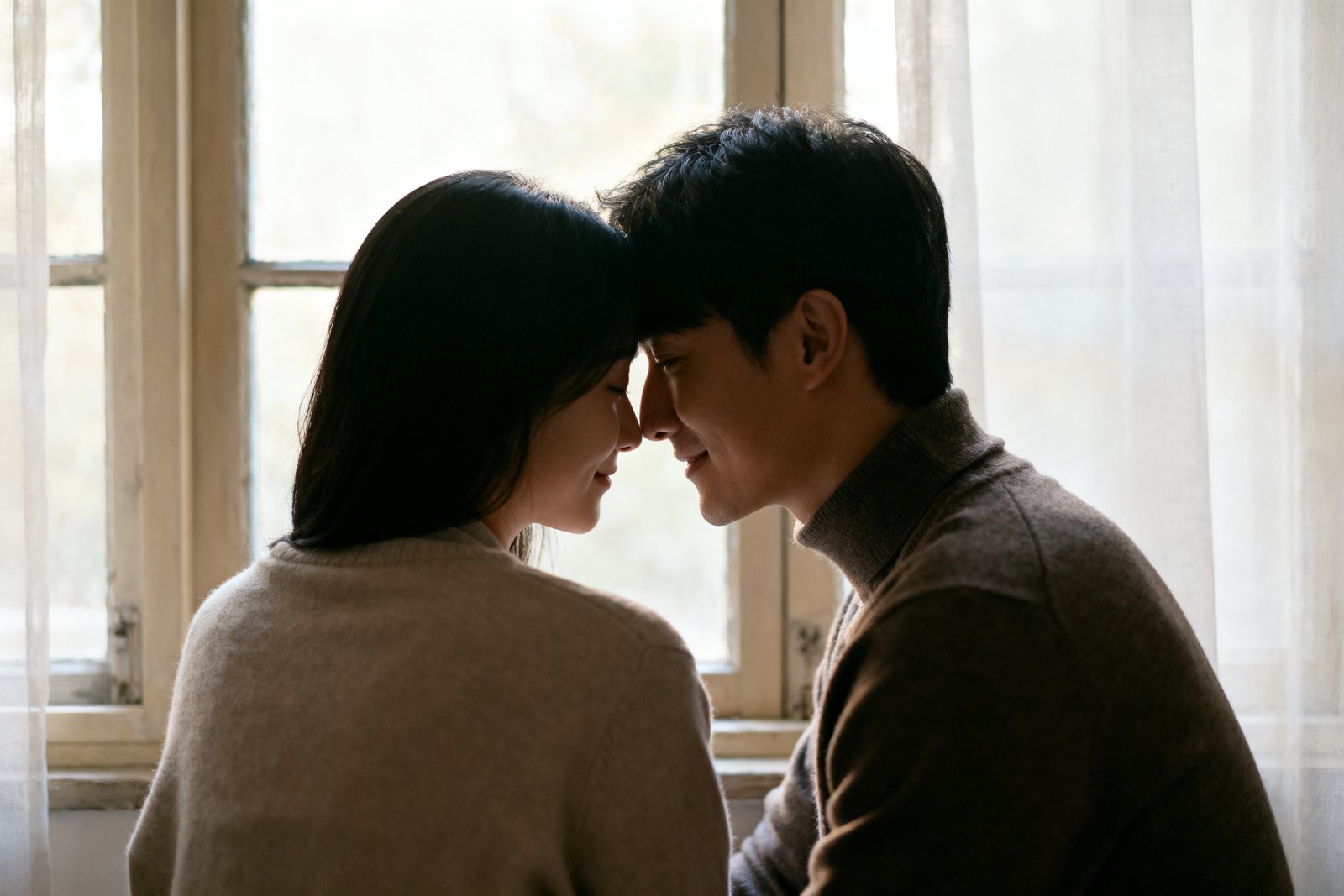 Couple sharing a quiet, affectionate moment
