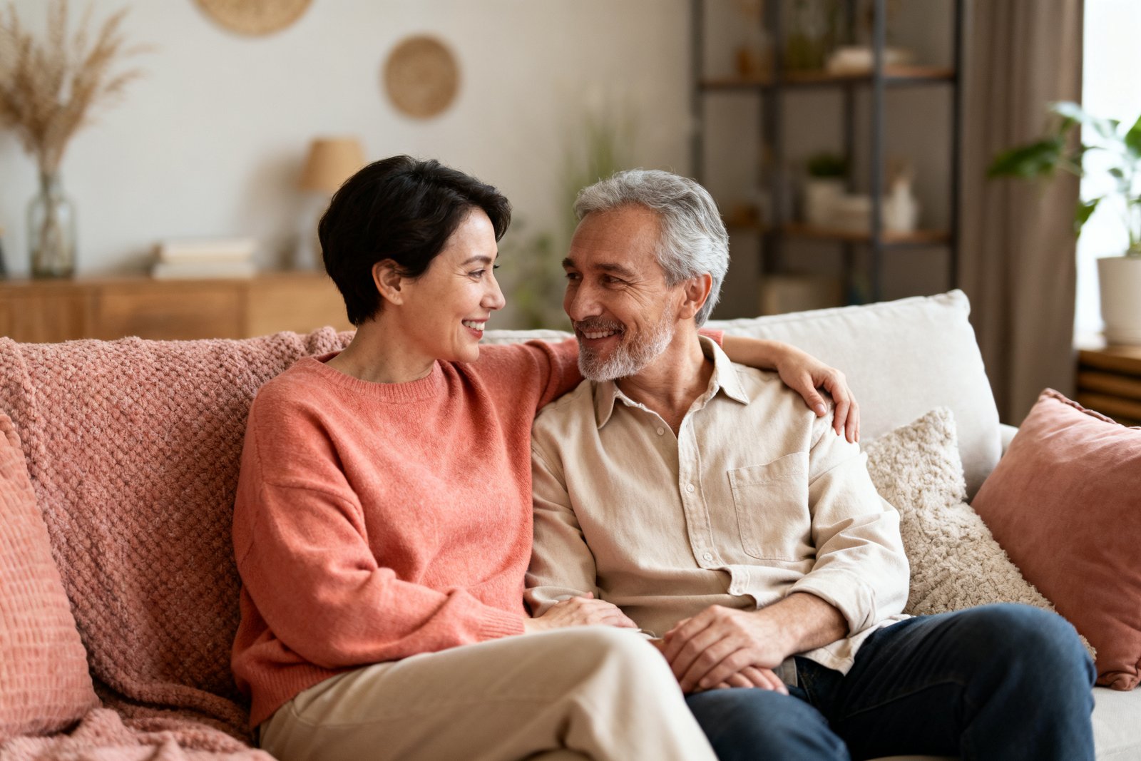 Two people listening to each other with warmth