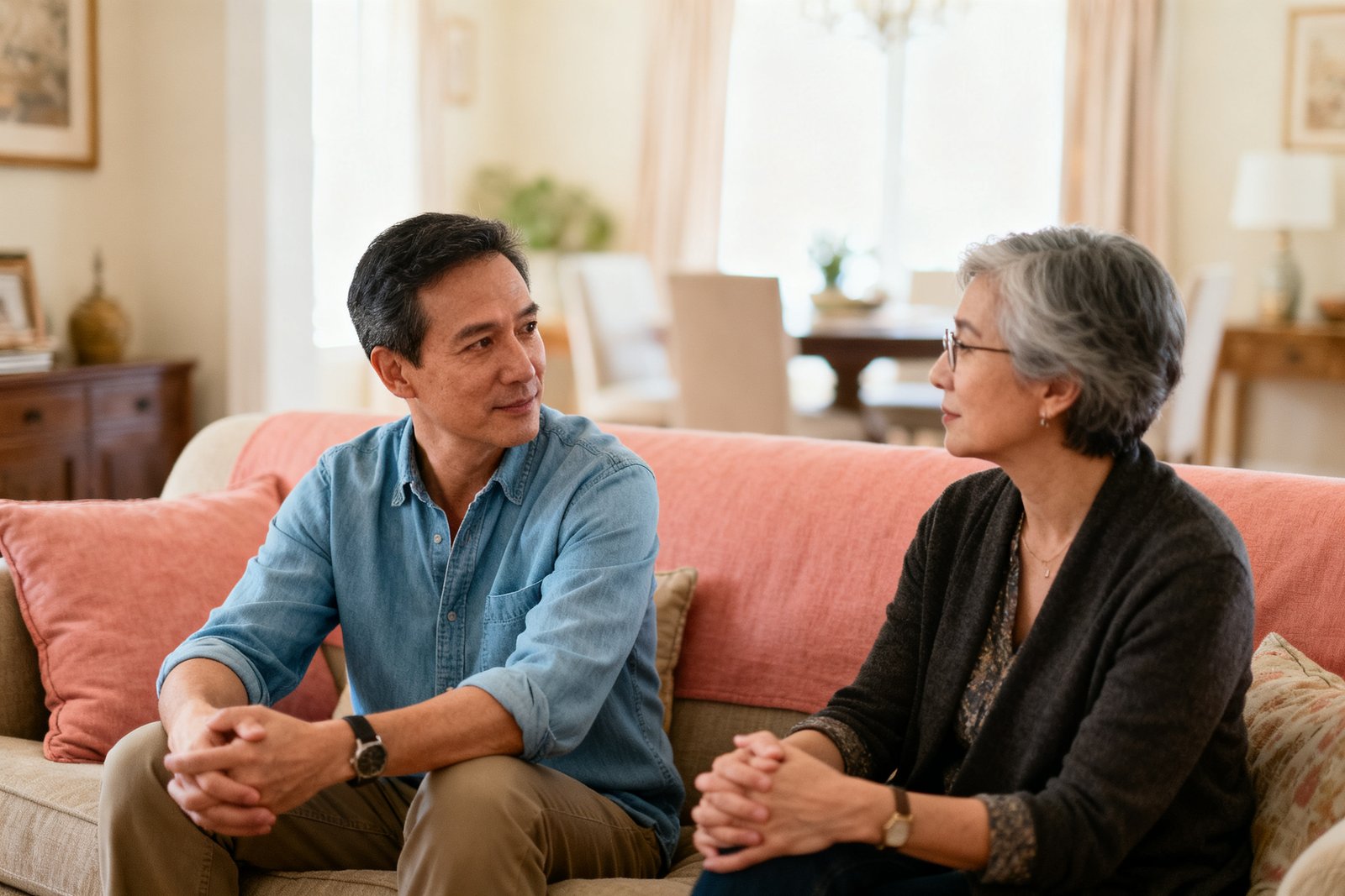 Two people listening to each other with respect